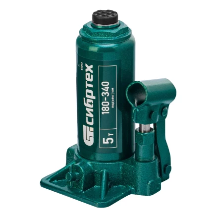 Домкрат гидравлический бутылочный Сибртех 50803, 5 т, 180-340 мм купить в Нягани
