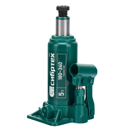 Домкрат гидравлический бутылочный Сибртех 50803, 5 т, 180-340 мм купить в Нягани