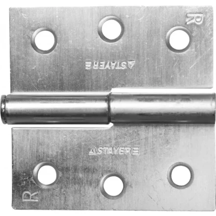 Петля дверная STAYER &quot;MASTER&quot; разъемная, цвет белый цинк, правая, 75мм 37613-75-1R купить в Нягани