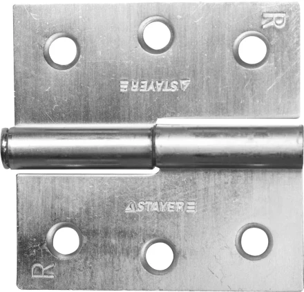 Петля дверная STAYER &quot;MASTER&quot; разъемная, цвет белый цинк, правая, 75мм 37613-75-1R купить в Нягани