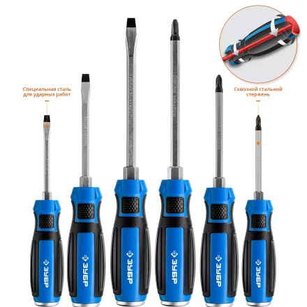 Набор ударных отверток УДАРНИК серия ПРОФЕССИОНАЛ купить в Нягани