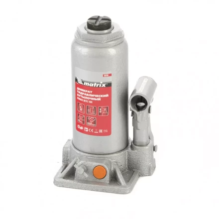 Домкрат гидравлический бутылочный 5 т h подъема 197-382 мм Matrix 50764 купить в Нягани