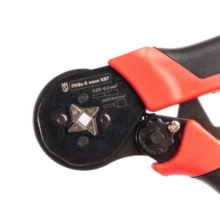 Пресс-клещи КВТ ПКВк-6 мини для опрессовки втулочных наконечников до 6.0 мм (89787) купить в Нягани