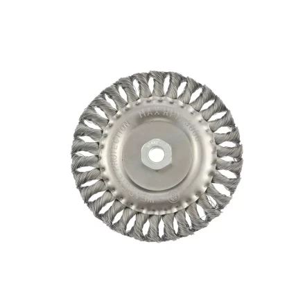 Щетка для УШМ 150 мм М14 плоская крученая проволока 0,8 мм MTX 74645 купить в Нягани