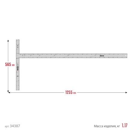 ЗУБР Т-угольник алюминиевый, Профессионал (34387) купить в Нягани