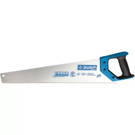 Ножовка по дереву (пила) ЗУБР ЛЕВША-9 450 мм, 9 TPI, мелкий 3D зуб, точный рез вдоль и поперек волокон всех видов материалов, 2K рукоятка 15233-45 купить в Нягани