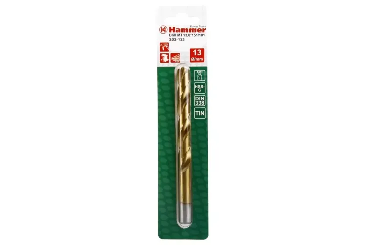 Сверло по металлу HAMMER Ф13х151мм (DR MT 13,0мм*151/101мм) купить в Нягани