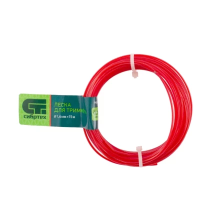 Леска для триммера звезда, 1.6 мм х 15 м, Россия Сибртех 961695 купить в Нягани