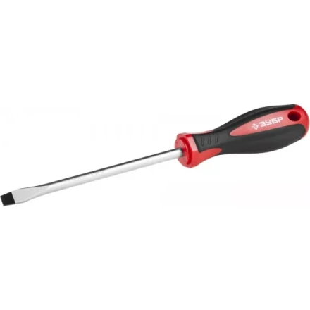 Отвертка ЗУБР &quot;МАСТЕР&quot;, Cr-v, эргономичная двухкомпонентная рукоятка, SL8,0x150мм 25061-8.0-150_z03 купить в Нягани