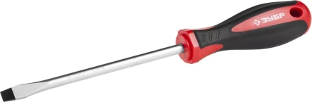 Отвертка ЗУБР &quot;МАСТЕР&quot;, Cr-v, эргономичная двухкомпонентная рукоятка, SL8,0x150мм 25061-8.0-150_z03 купить в Нягани