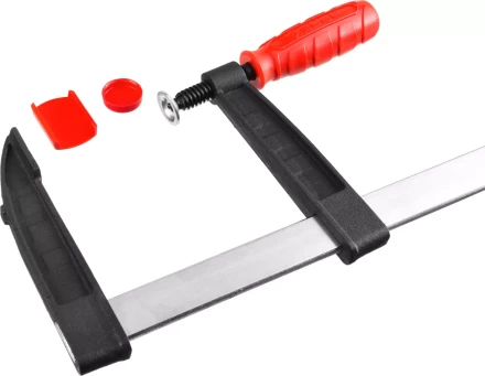 Струбцина ЗУБР &quot;МАСТЕР&quot;, тип &quot;F&quot;, пластмассовая ручка, стальная закаленная рейка, 120х1000мм 32150-120-1000 купить в Нягани