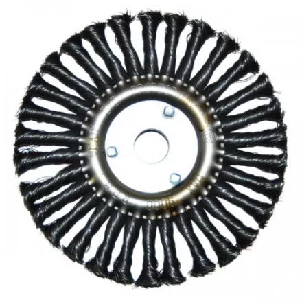 Щетка для УШМ Ф22,2/178 мм дисковая сталь витая Энкор 51586 купить в Нягани