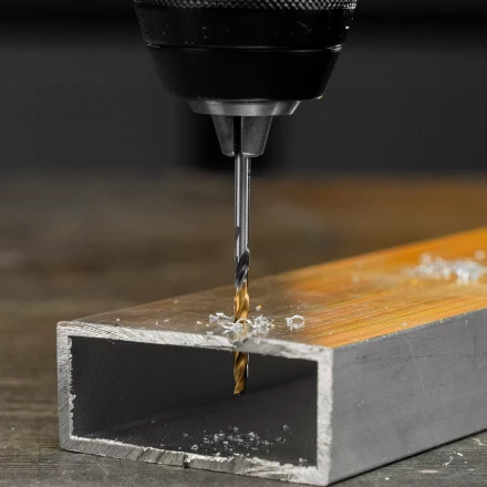 Сверло спиральное по металлу 3,2 x 65мм, Р6М5, Golden Tip, многогранная заточка, 2шт. Denzel 718269 купить в Нягани