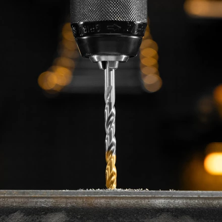 Набор сверл по металлу Denzel 723002, 1,5-6,5мм, Р6М5-TiN, Golden Tip, 13 шт купить в Нягани