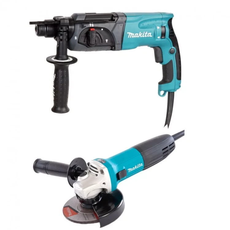 Набор инструмента Makita DK0120 (УШМ GA5030+ перфоратор HR2470) купить в Нягани