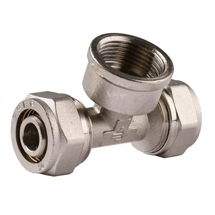 Тройник ЗУБР с внутренней резьбой, цанга-гайка, 3/4&quot;х20х2,0 мм, никель 51406-20-3/4 купить в Нягани