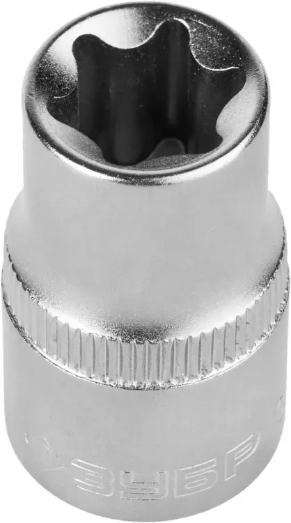Головка торцовая ЗУБР "МАСТЕР" (1/2"), Cr-V, E-TORX, хроматированное покрытие, E18 27719-18 купить в Нягани