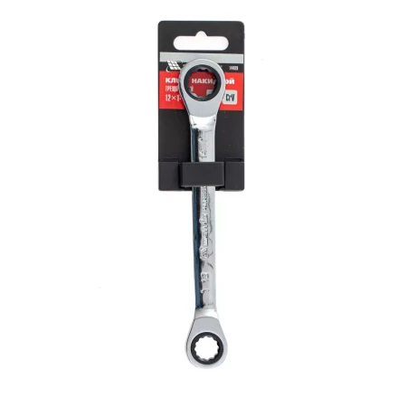 Ключ накидной трещоточный, 12 х 14мм, CrV, зеркальный хром Matrix 14499 купить в Нягани