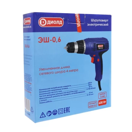 Электрический шуруповерт Диолд ЭШ-0,6 купить в Нягани