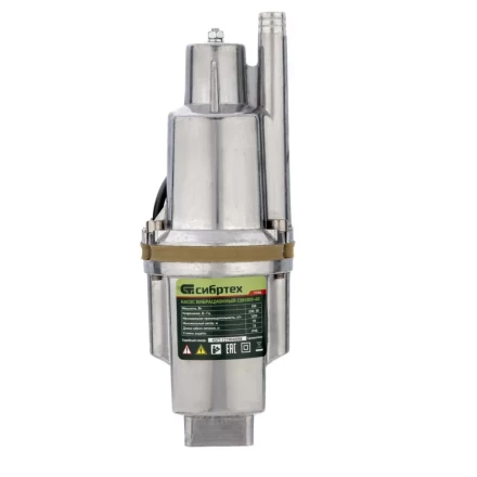 Вибрационный насос СВН300-40, верхний забор, 300 Вт, напор 75 м, 1200 л/ч, кабель 40 м Сибртех 99304 купить в Нягани