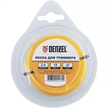 Леска для триммера круглая 4 мм х 10м блистер Denzel Россия 96149 купить в Нягани