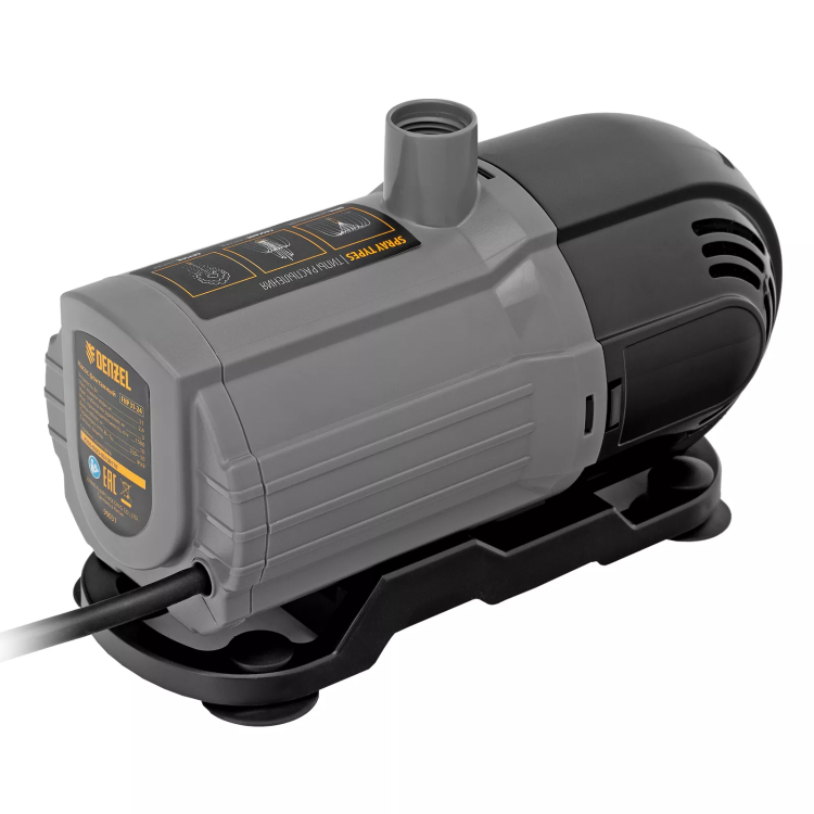 Насос фонтанный FNP31-24, 31 Вт, подъем 2,4 м, 1500 л/ч, колокольчик/2 каскада/гейзер Denzel 99031 купить в Нягани