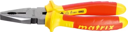 Плоскогубцы комбинированные  Insulated 160мм двухкомпонентные рукоятки MATRIX PROFESSIONAL 16901 купить в Нягани