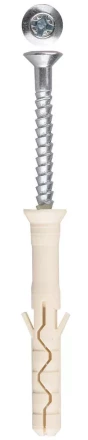 Дюбель-гвоздь ЗУБР &quot;ПРОФЕССИОНАЛ&quot; нейлоновый, потайный бортик, 8 x 60 мм, 60 шт 4-301375-08-060 купить в Нягани