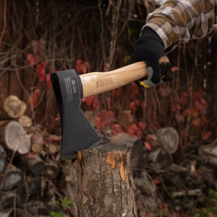 Топор, 800 г Denzel 21633, кованый, буковое топорище купить в Нягани