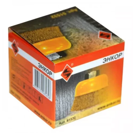 Щетка для УШМ М14/85 мм чашечная сталь прямая Энкор 51532 купить в Нягани