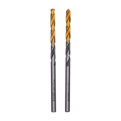 Сверло спиральное по металлу 3,5 x 70мм, Р6М5, Golden Tip, многогранная заточка, 2шт. Denzel 718270