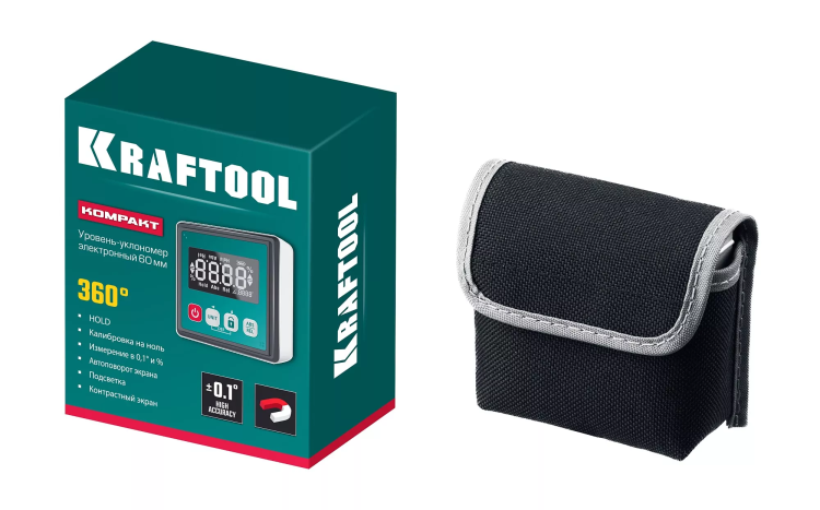 Уровень-уклономер электронный KRAFTOOL 4Х90° KOMPAKT 34687 купить в Нягани