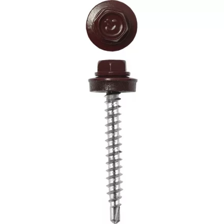 Саморезы ЗУБР окраш., RAL 3005 темно-красн., для крепл. кров. матер. к дерев. обреш., 4.8x38мм, 300шт 4-300315-48-038-3005 купить в Нягани