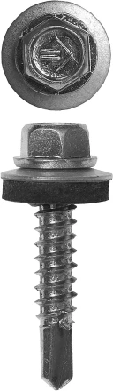 Саморезы ЗУБР &quot;ПРОФЕССИОНАЛ&quot; оцинков., для крепл. кров. матер. к металл. констр., 5.5х25мм, 1800шт 4-300310-55-025 купить в Нягани