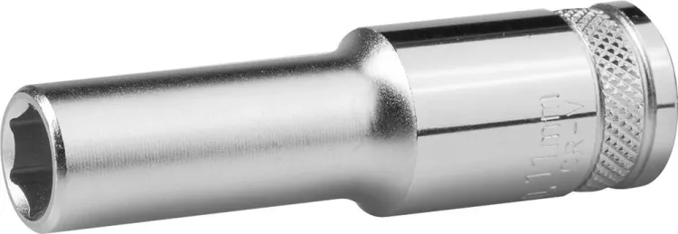 Торцовая головка KRAFTOOL "INDUSTRIE QUALITAT", удлиненная, Cr-V, FLANK, хромосатинированная, 1/2", 10 мм 27807-10_z01 купить в Нягани