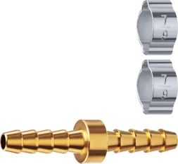 ЗУБР елочка-елочка, 6 мм с обжимными хомутами, штуцер соединительный, Профессионал (64925-06)