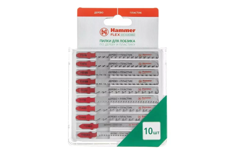 Пилки для лобзика HAMMER JG WD-PL набор No4 (10шт.) купить в Нягани