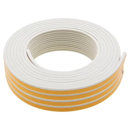 Уплотнитель резиновый, 12 м, профиль &quot;E&quot;, белый Сибртех 88911 купить в Нягани