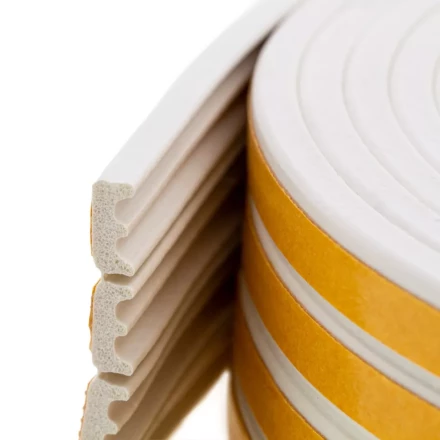 Уплотнитель резиновый, 12 м, профиль &quot;E&quot;, белый Сибртех 88911 купить в Нягани