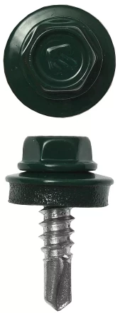 Саморезы ЗУБР &quot;ПРОФЕССИОНАЛ&quot; окраш., RAL 6005 зелен. насыщен., для крепл. кров. матер. к металл. констр., 5.5x25мм, 1800шт 4-300310-55-025-6005 купить в Нягани