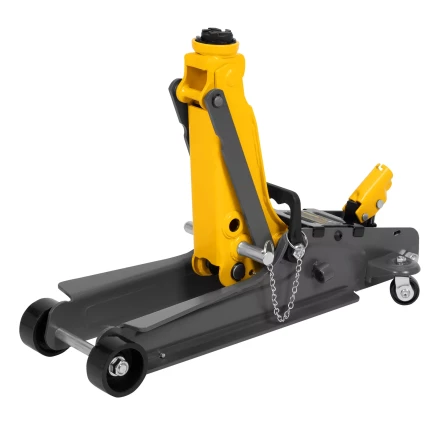 Домкрат гидравлический подкатной с фиксатором Denzel 51233, 2,5 т,  85-385 мм, в пласт. кейсе купить в Нягани