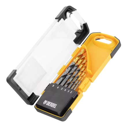 Набор сверл по металлу Denzel, 2-8мм, Р6М5К8-TiN, Golden Tip, 6 шт 723004 купить в Нягани