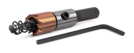 HSS-TiN коронка MESSER  14мм с центр. сверлом и толкающей пружиной для  лист. материала  до 2 мм ц/х купить в Нягани