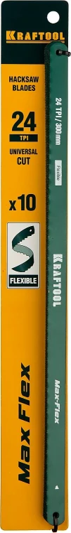 Полотно гибкое Max Flex, KRAFTOOL 15941-24-S10, безопасное, с волнообразной разводкой, 24 TPI, 10шт, 300мм 15941-24-S10 купить в Нягани