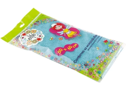 Салфетка из микрофибры универсальная увеличенного размера синяя полоска 500х600 мм Elfe 92319 купить в Нягани