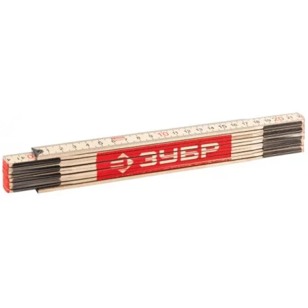 Метр ЗУБР &quot;ЭКСПЕРТ&quot; складной, усиленный, деревянный, 2м 3424-2_z01 купить в Нягани