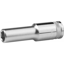 Торцовая головка KRAFTOOL "INDUSTRIE QUALITAT", удлиненная, Cr-V, FLANK, хромосатинированная, 1/2", 11 мм 27807-11_z01