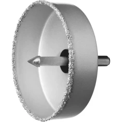 Коронка-чашка ЗУБР "ПРОФЕССИОНАЛ" c карбид-вольфрамовым нанесением, 102 мм, высота 25 мм, в сборе с державкой и сверлом 33360-102_z01