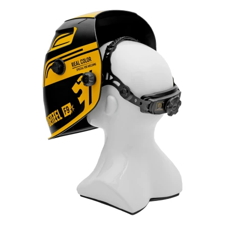 Щиток защитный лицевой (маска сварщика) F9, см. окно 100x60, Real Color, DIN 4-8/9-13// Denzel 89718 купить в Нягани