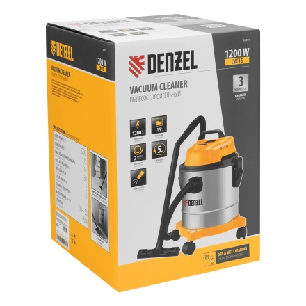 Пылесос строительный LVC15 Denzel 28291 купить в Нягани